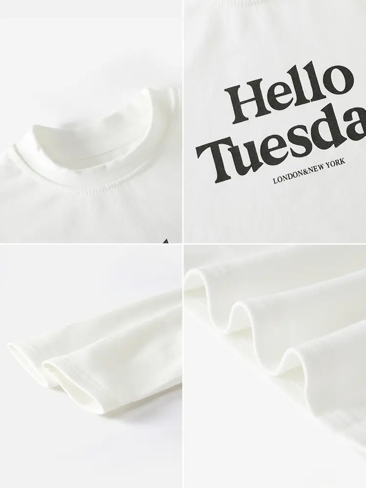 Hello Tuesda White Long Sleeve T-Shirt for Boys