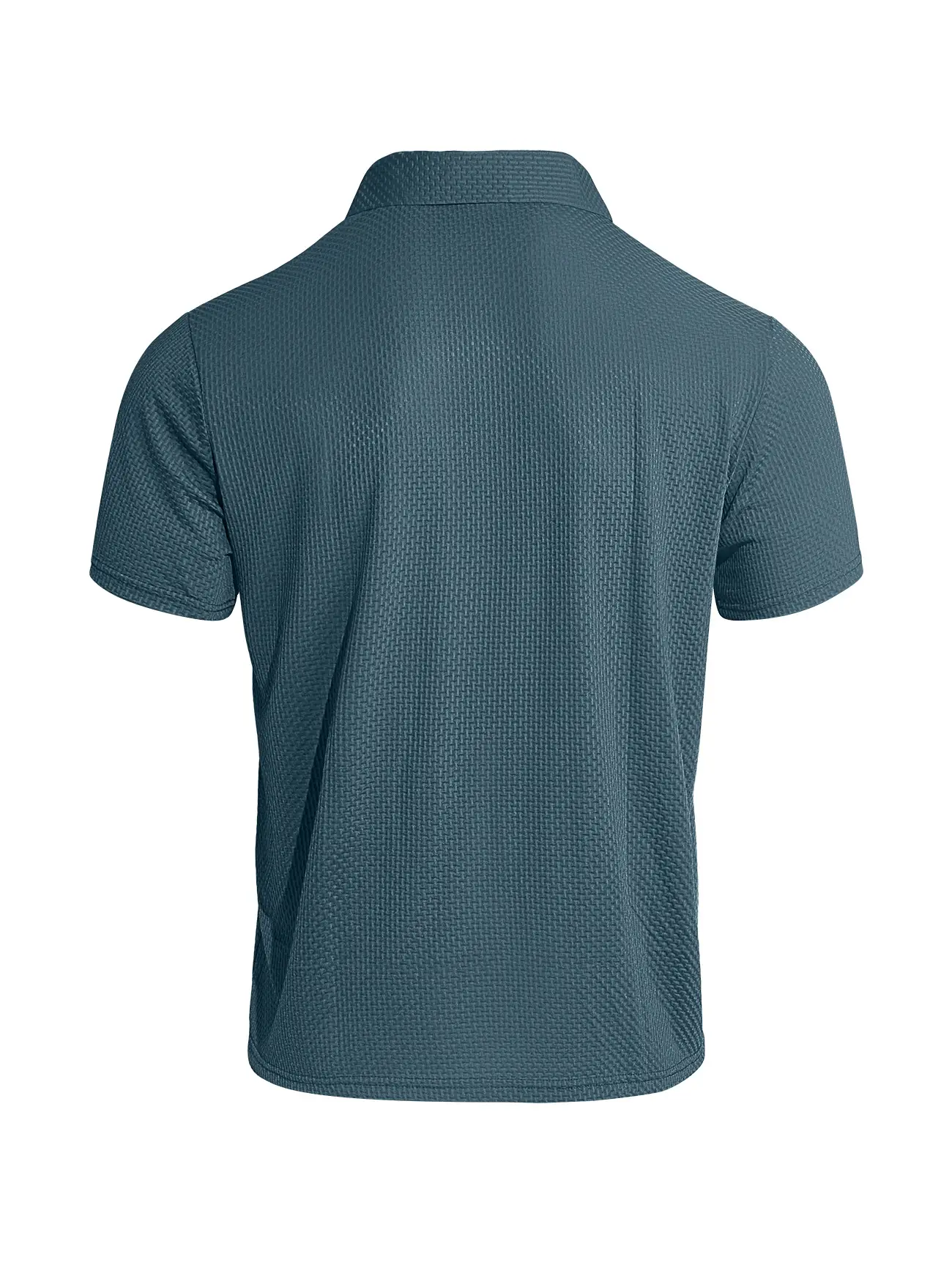Men's Waffle Knit Polo Shirt Short Sleeve Summer Beige — feature 23