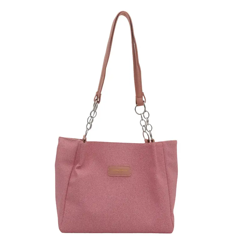 Brown Canvas Shoulder Bag for Women Large Capacity Commuter Tote - Image 3