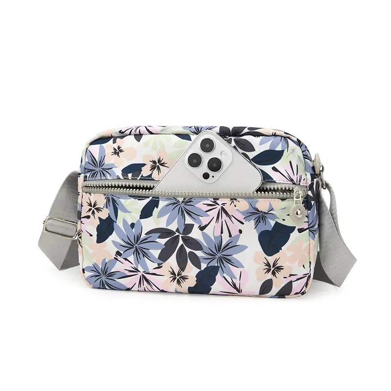 Women Floral Crossbody Bag Large Capacity Yellow