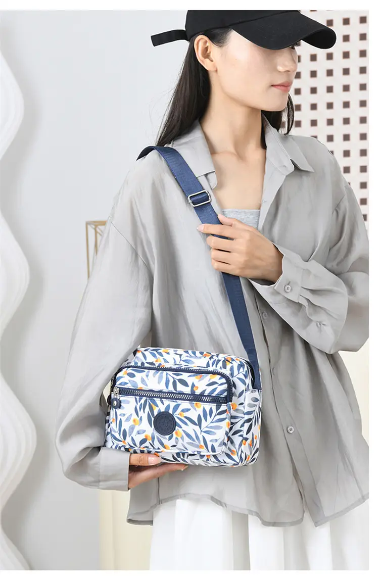 Women Floral Crossbody Bag Large Capacity Yellow — feature 12