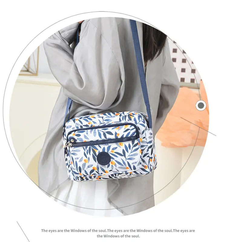 Women Floral Crossbody Bag Large Capacity Yellow — feature 13