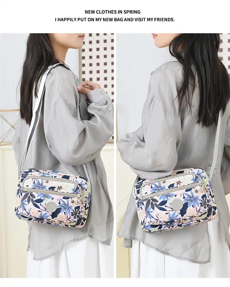 Women Floral Crossbody Bag Large Capacity Yellow — feature 9