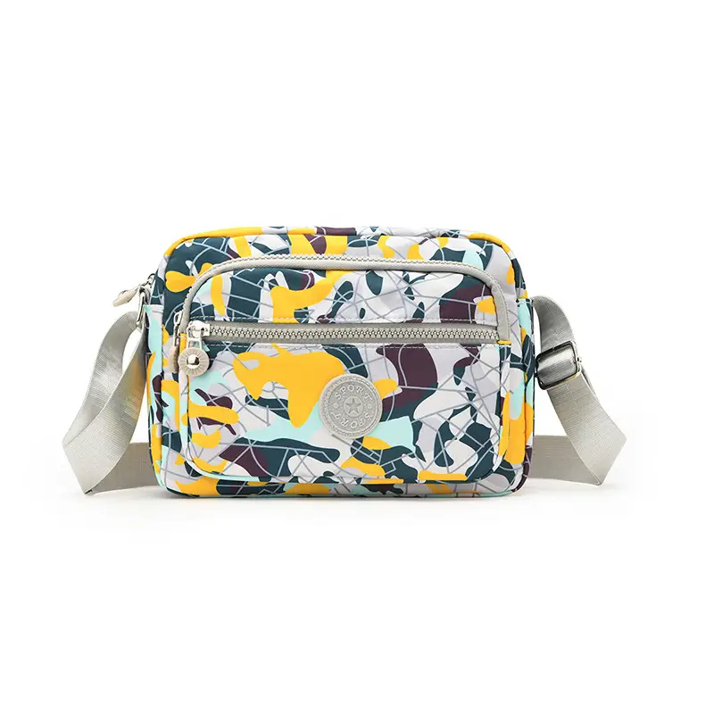 Women Floral Crossbody Bag Large Capacity Yellow