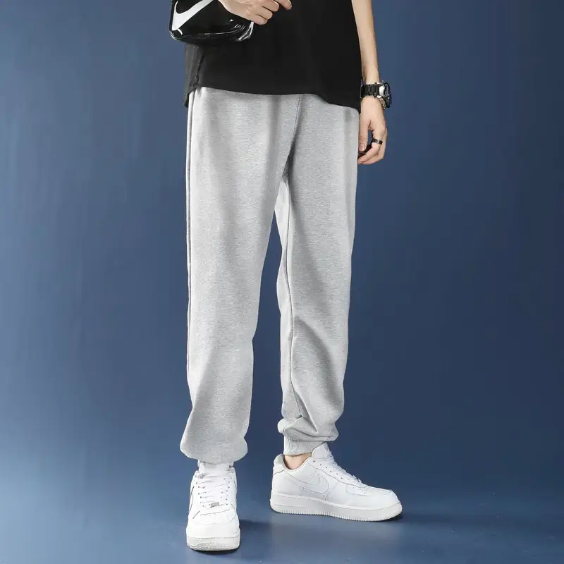 Men's Grey Loosen Sweatpants with Lace Lining - Image 6