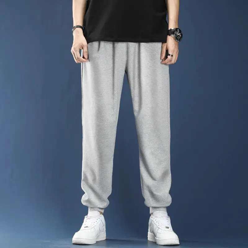 Men's Grey Loosen Sweatpants with Lace Lining - Image 7