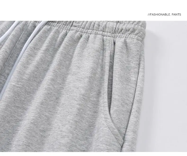 Men's Grey Loosen Sweatpants with Lace Lining — feature 10