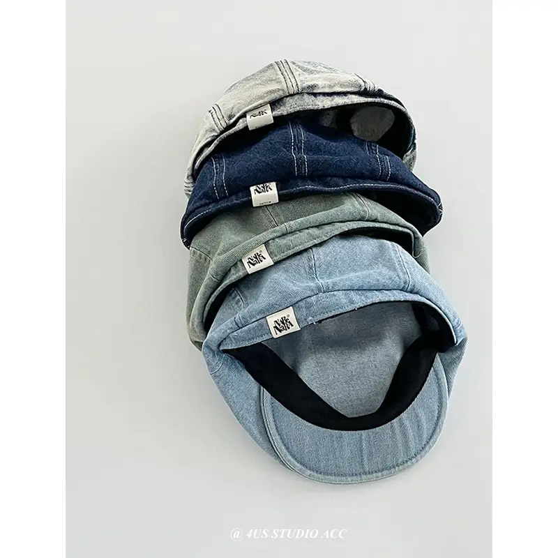 Japanese Style Washed Denim Progressive Hat Women Spring Summer Artistic Street Fashion - Image 5