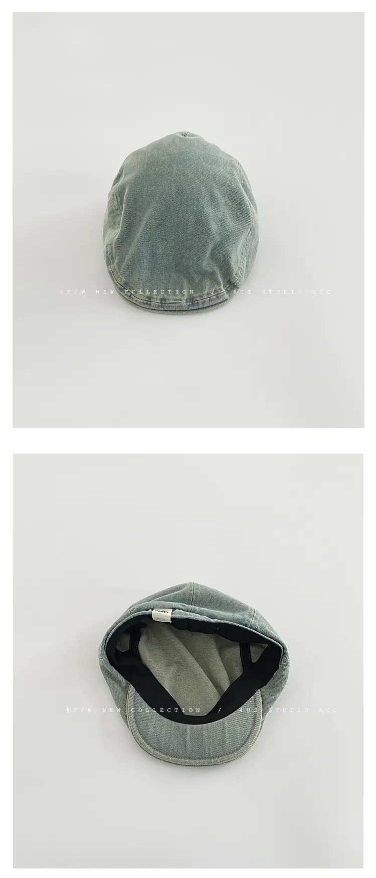 Japanese Style Washed Denim Progressive Hat Women Spring Summer Artistic Street Fashion — feature 3