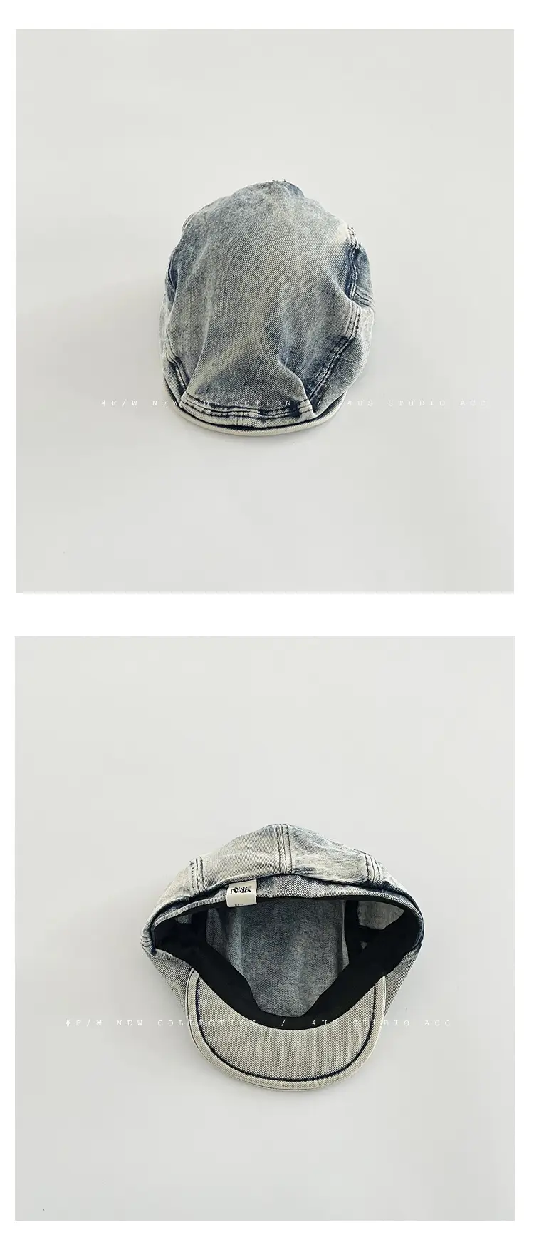 Japanese Style Washed Denim Progressive Hat Women Spring Summer Artistic Street Fashion — feature 4