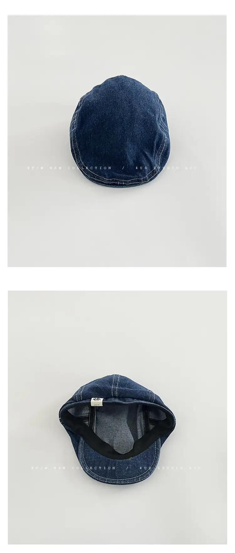 Japanese Style Washed Denim Progressive Hat Women Spring Summer Artistic Street Fashion — feature 5