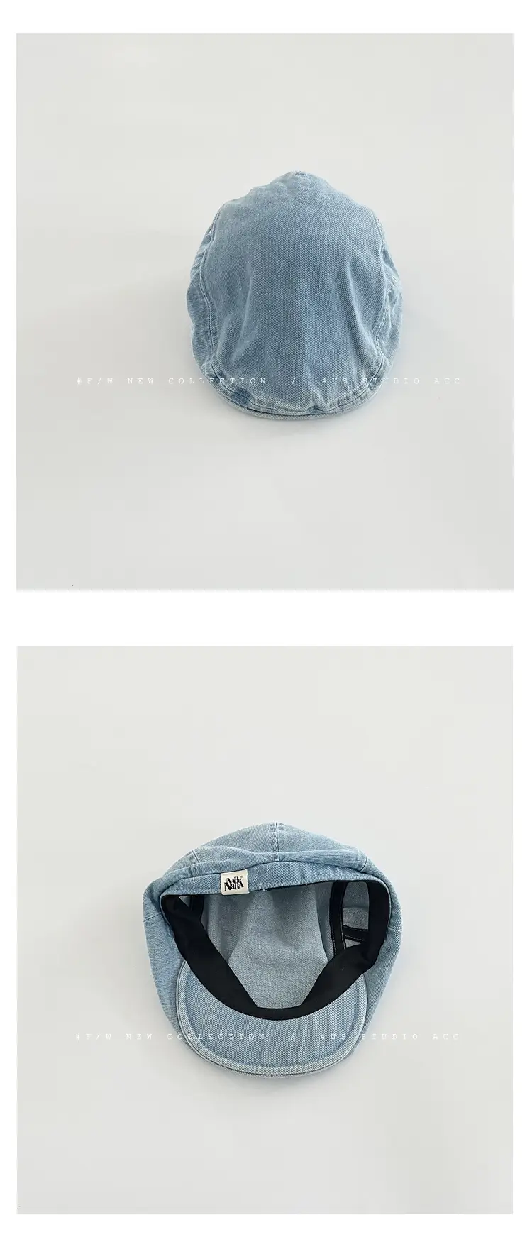 Japanese Style Washed Denim Progressive Hat Women Spring Summer Artistic Street Fashion — feature 6