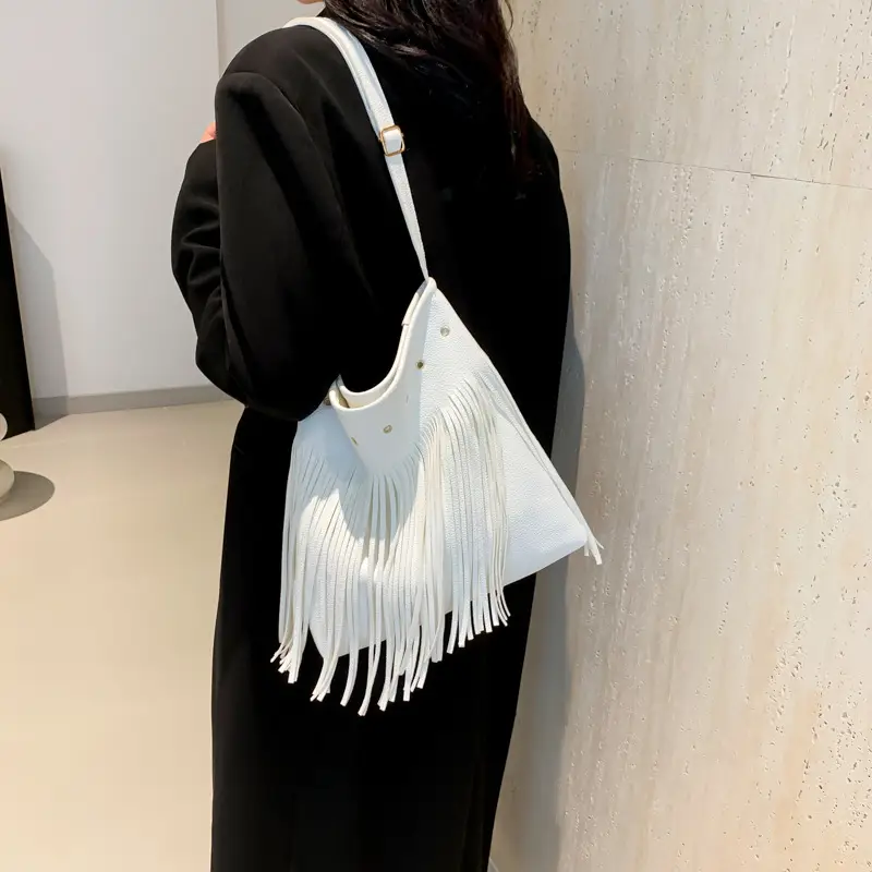 Black Tassel Shoulder Bag for Women 2024 - Image 6