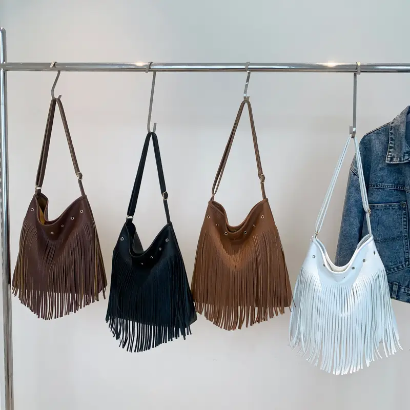 Black Tassel Shoulder Bag for Women 2024 - Image 8