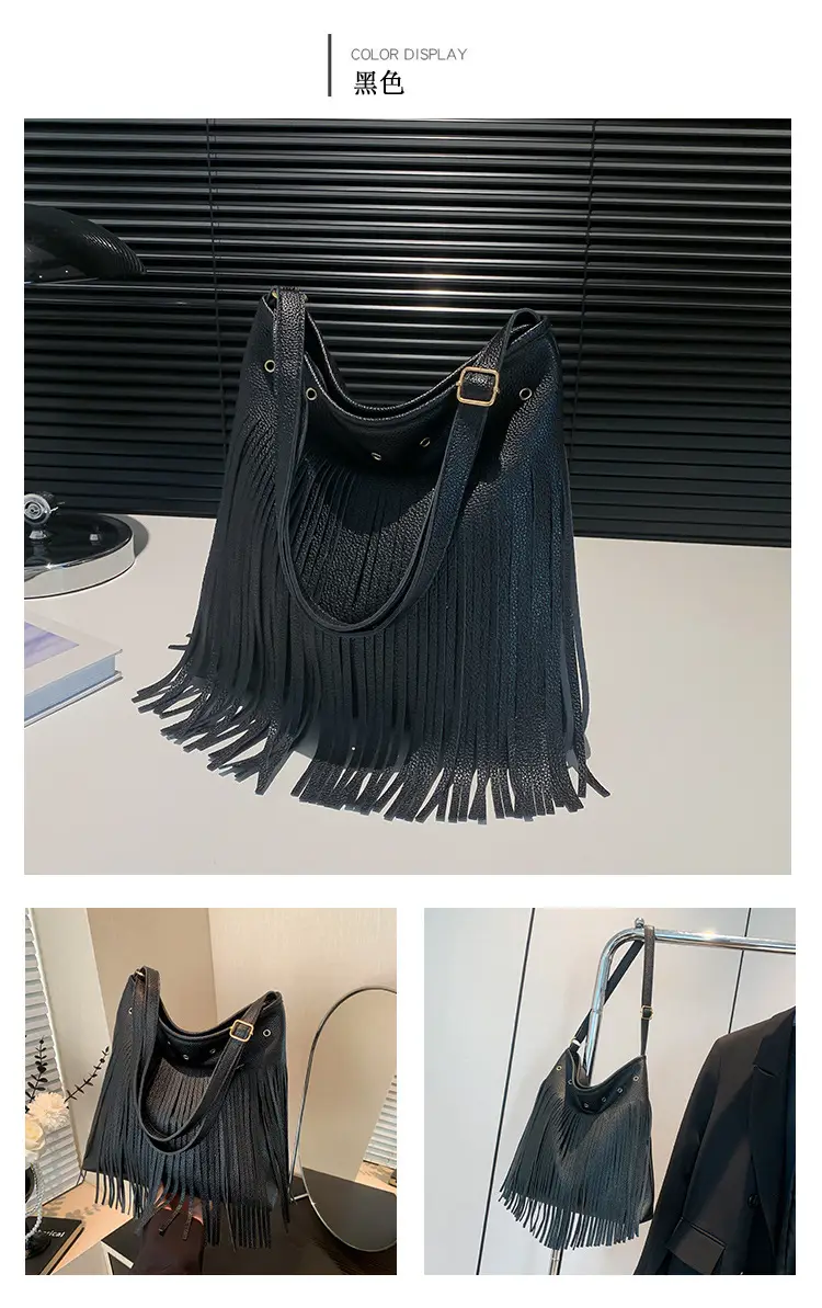 Black Tassel Shoulder Bag for Women 2024 — feature 17