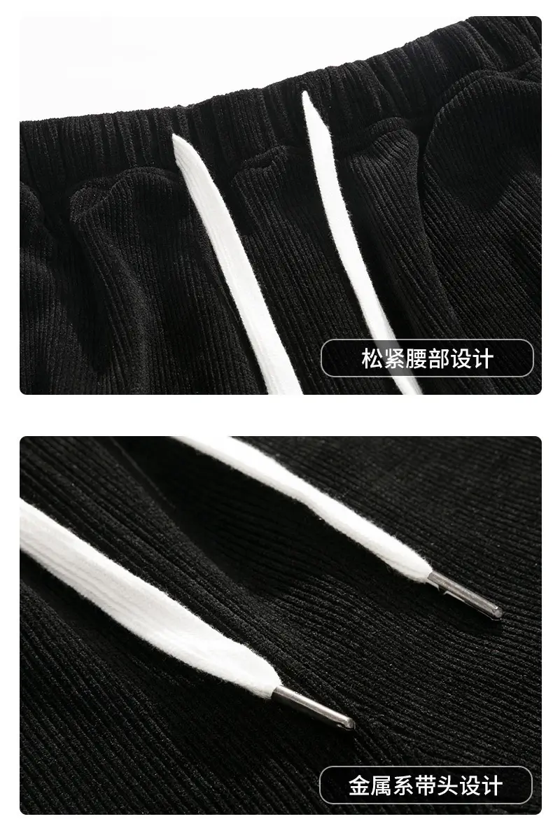 Men's Fleece Lined Straight Trousers Grey Winter Casual — feature 18
