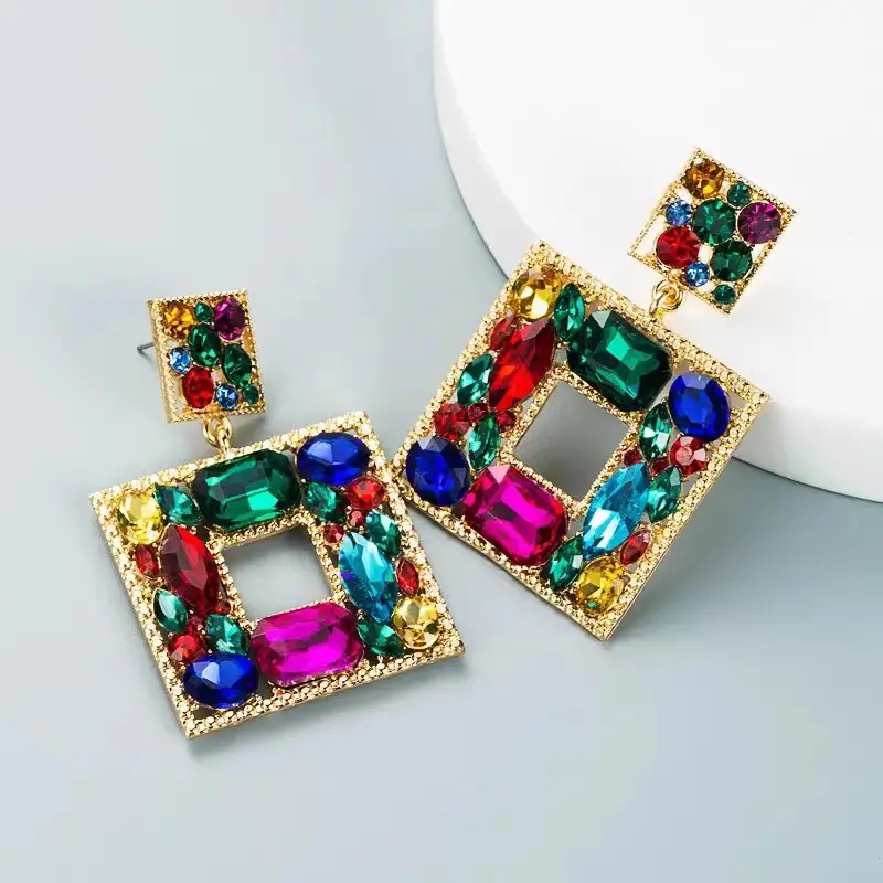 S925 Silver Square Tassel Earrings for Women - Image 57