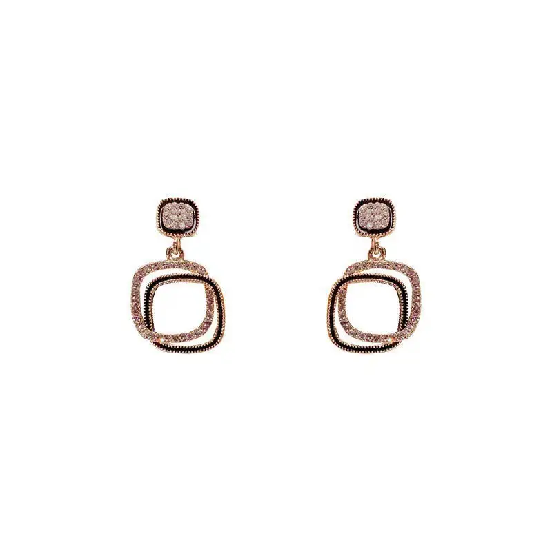 S925 Silver Square Tassel Earrings for Women - Image 58