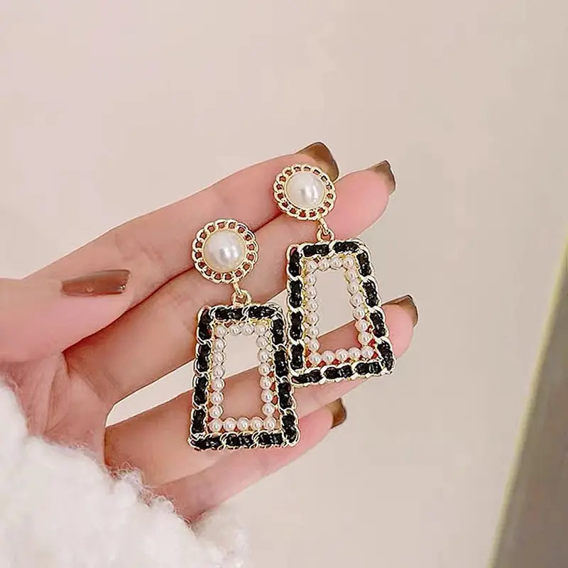 S925 Silver Square Tassel Earrings for Women - Image 13