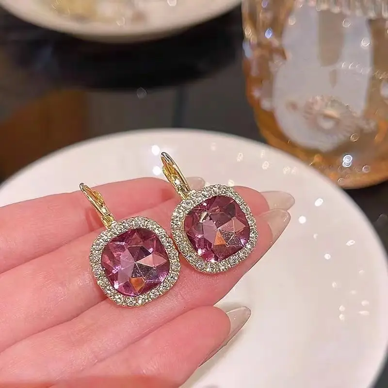 S925 Silver Square Tassel Earrings for Women - Image 2