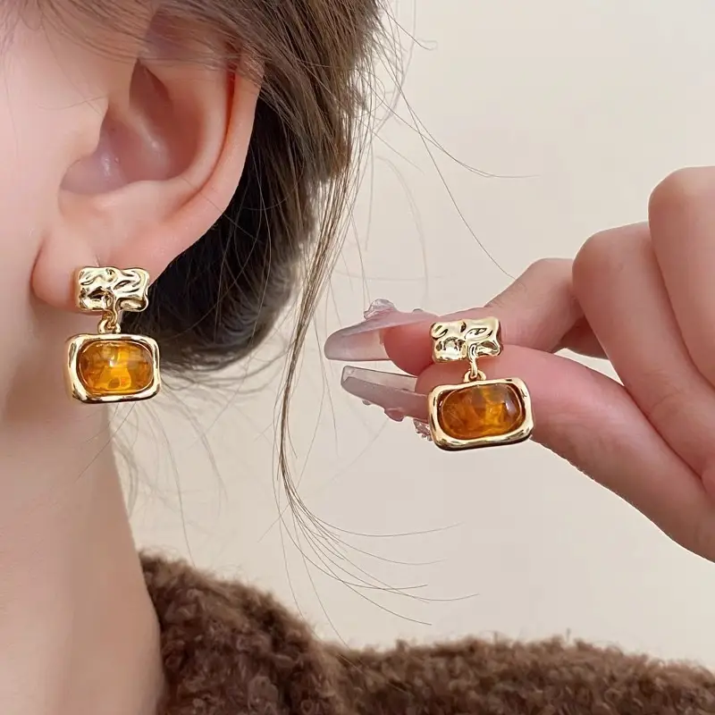 S925 Silver Square Tassel Earrings for Women - Image 23