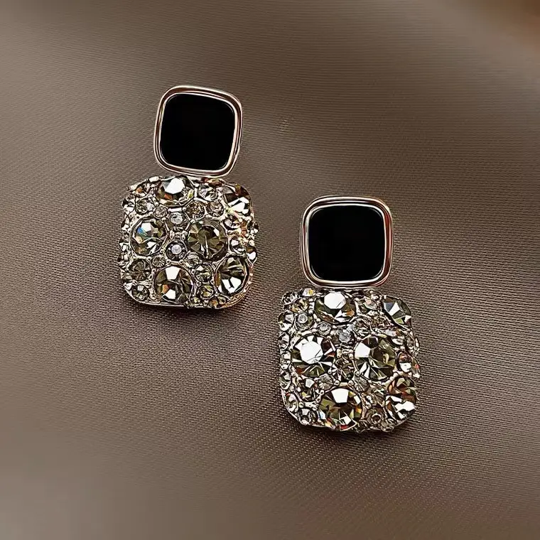S925 Silver Square Tassel Earrings for Women - Image 30