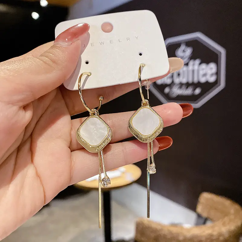 S925 Silver Square Tassel Earrings for Women - Image 32