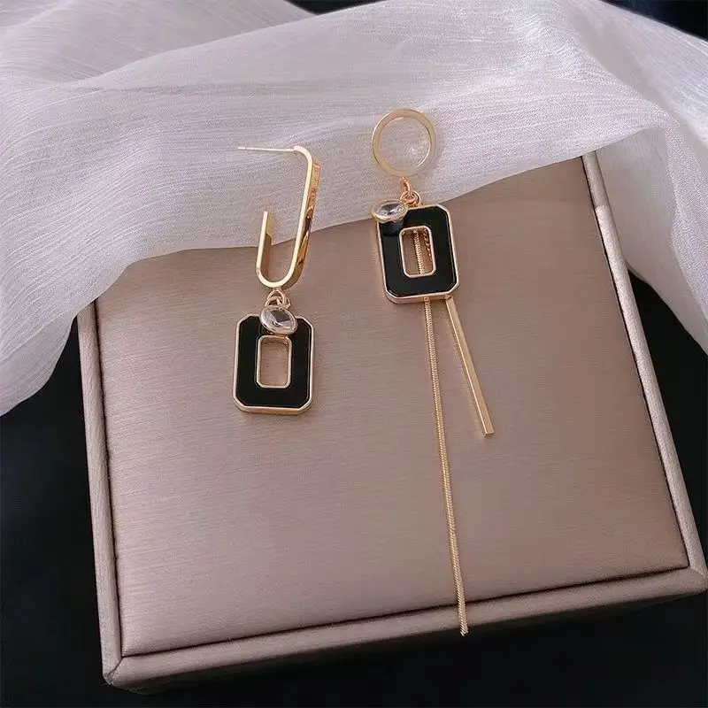 S925 Silver Square Tassel Earrings for Women - Image 38