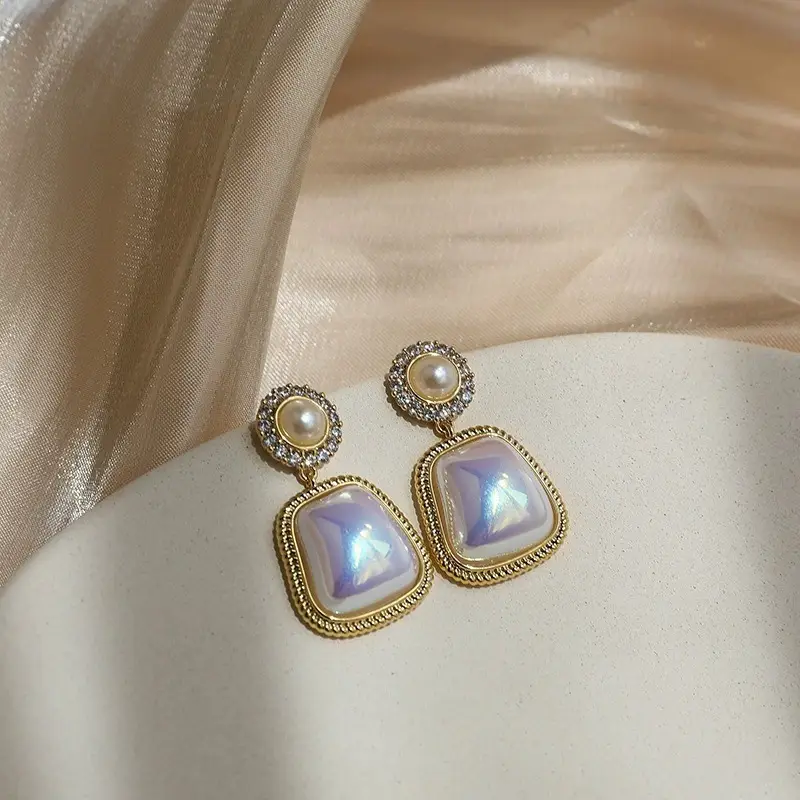 S925 Silver Square Tassel Earrings for Women - Image 39