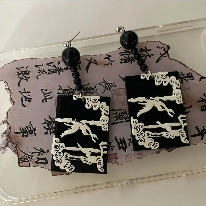 S925 Silver Square Tassel Earrings for Women - Image 40