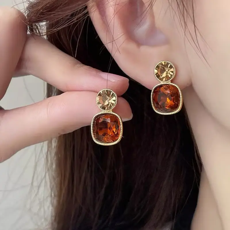S925 Silver Square Tassel Earrings for Women - Image 47
