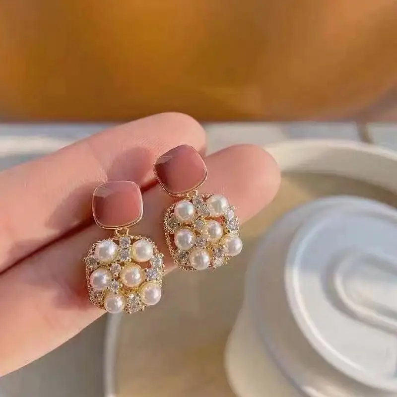 S925 Silver Square Tassel Earrings for Women - Image 5