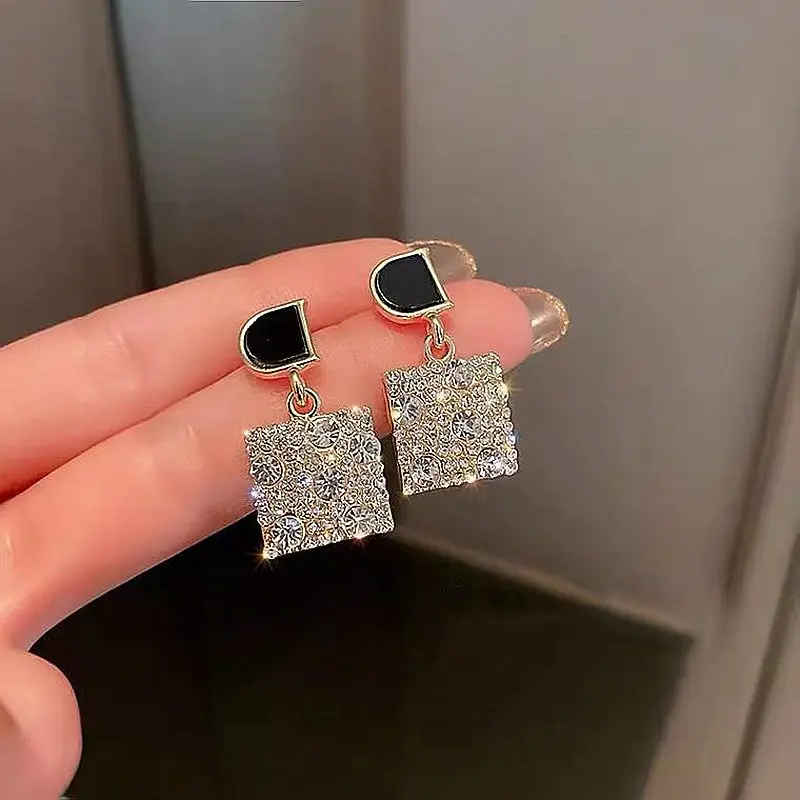 S925 Silver Square Tassel Earrings for Women - Image 48