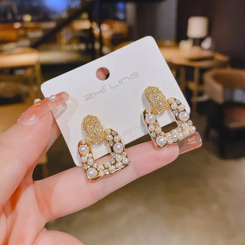 S925 Silver Square Tassel Earrings for Women - Image 51
