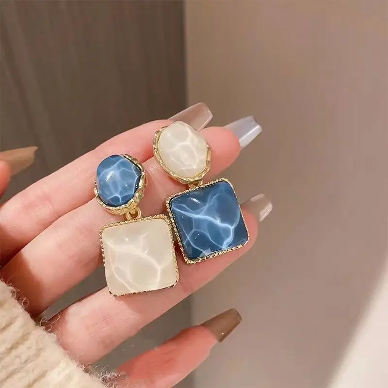 S925 Silver Square Tassel Earrings for Women - Image 6