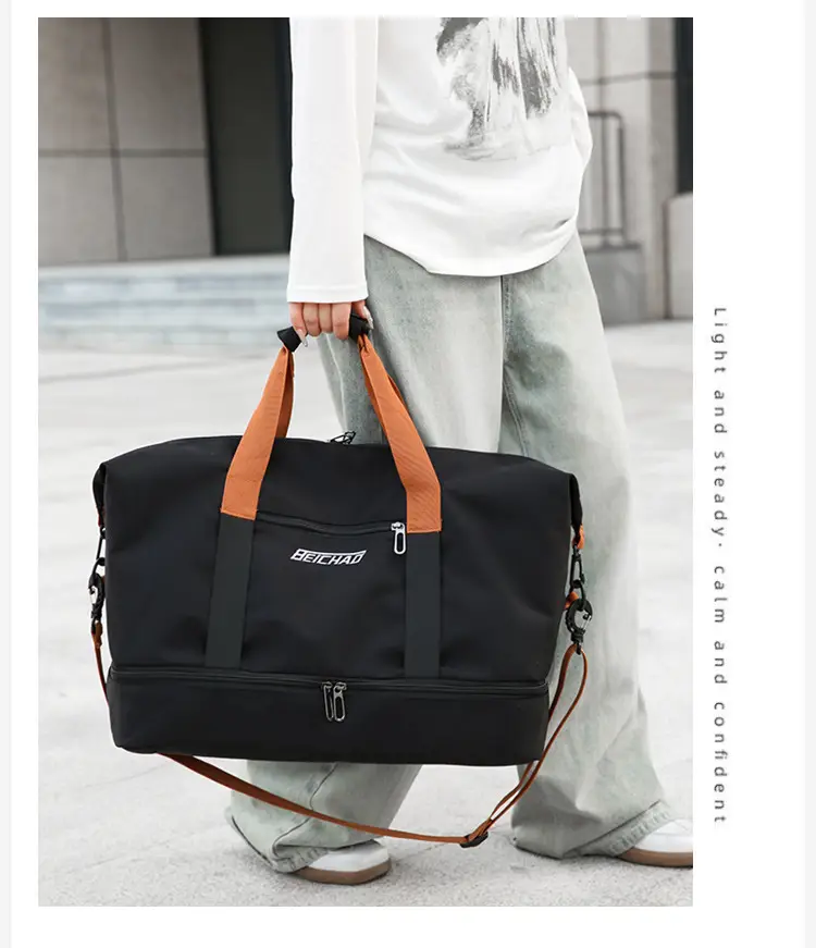 Oxford Cloth Travel Bag Dry Wet Separation Sports Fitness Bag — feature 12