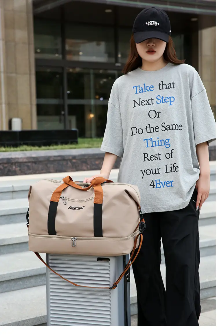 Oxford Cloth Travel Bag Dry Wet Separation Sports Fitness Bag — feature 21