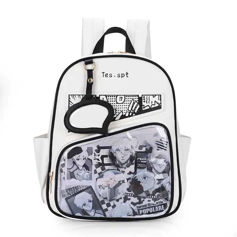 Cartoon Student Backpacks Transparent School Bag Set