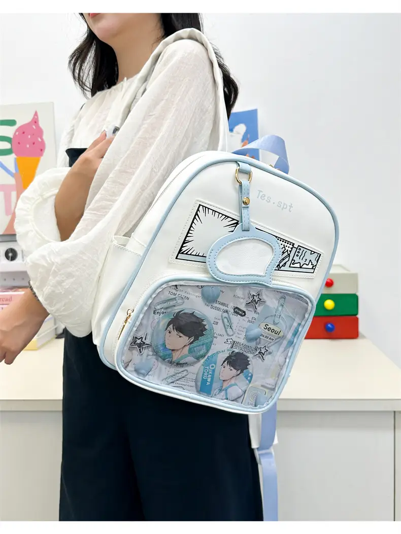 Cartoon Student Backpacks Transparent School Bag Set — feature 11