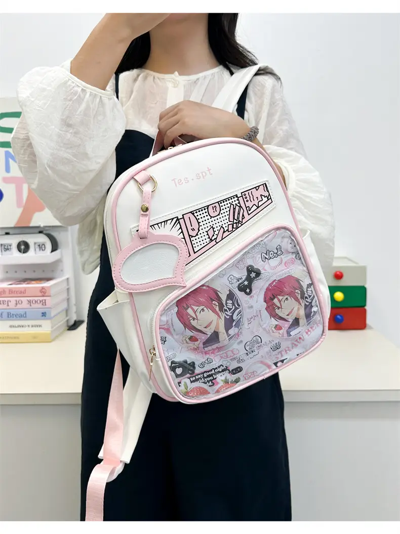 Cartoon Student Backpacks Transparent School Bag Set — feature 12