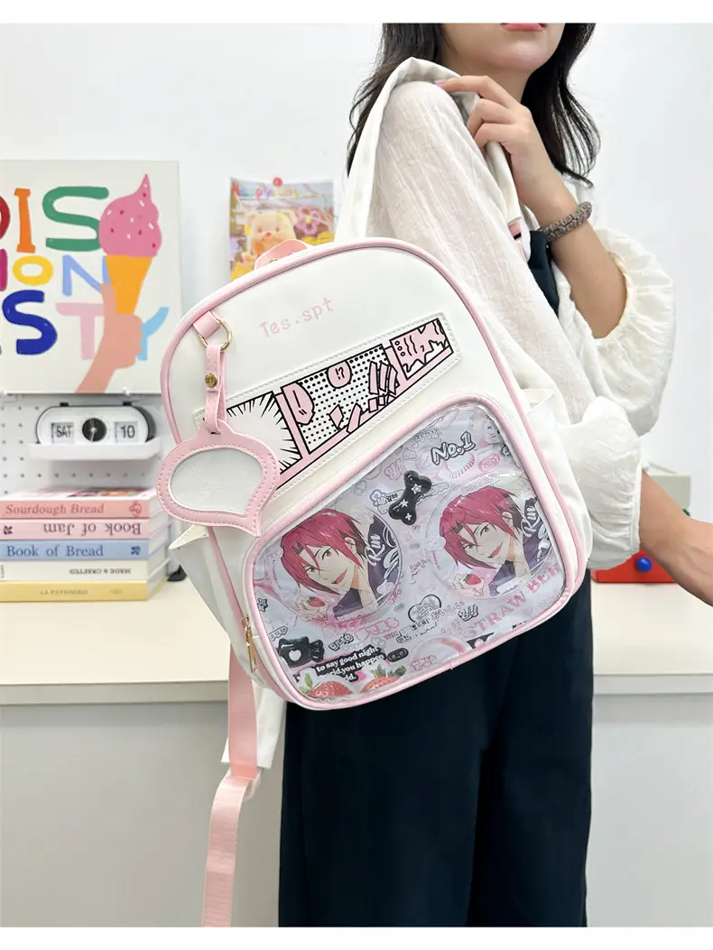 Cartoon Student Backpacks Transparent School Bag Set — feature 13