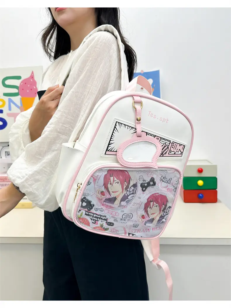 Cartoon Student Backpacks Transparent School Bag Set — feature 14
