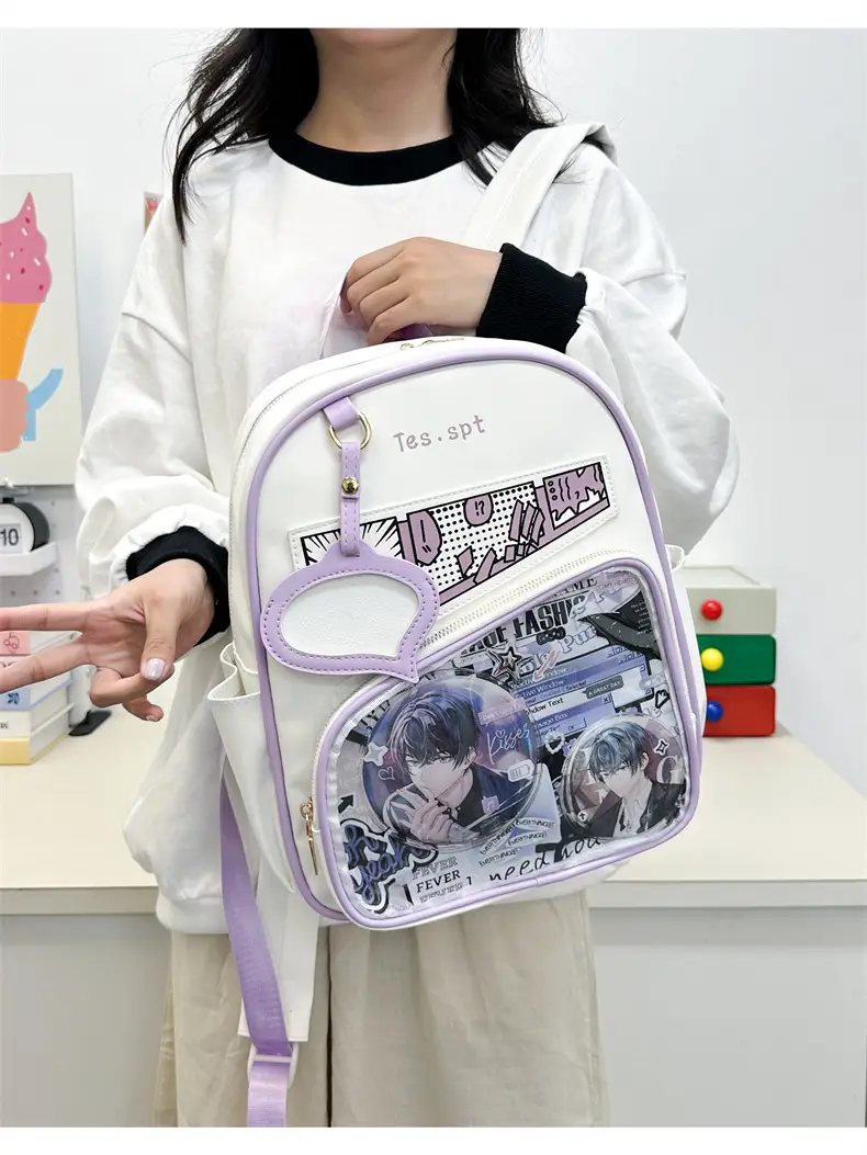 Cartoon Student Backpacks Transparent School Bag Set — feature 16