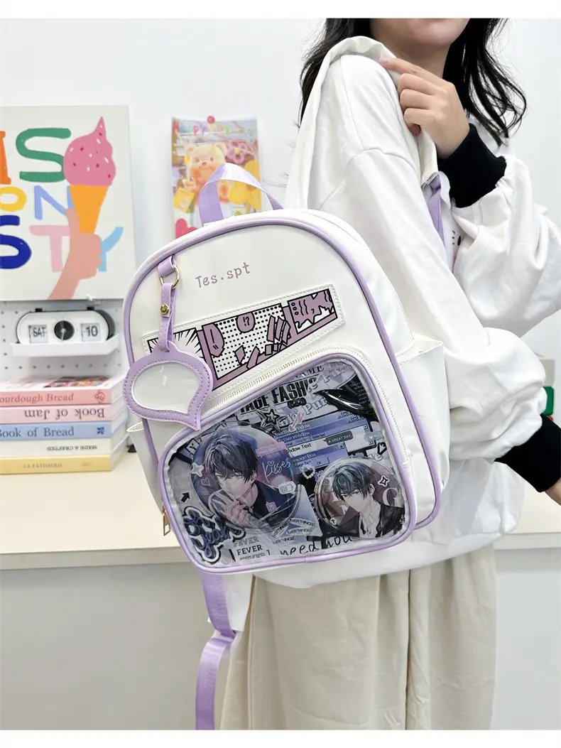 Cartoon Student Backpacks Transparent School Bag Set — feature 17