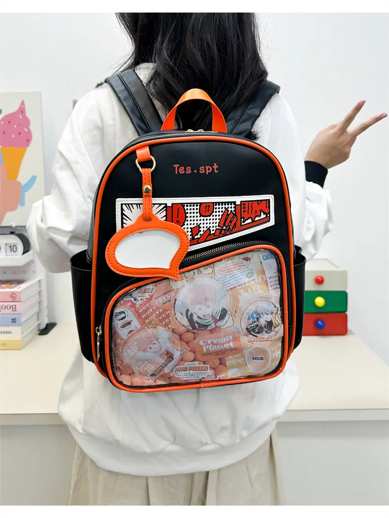 Cartoon Student Backpacks Transparent School Bag Set — feature 18