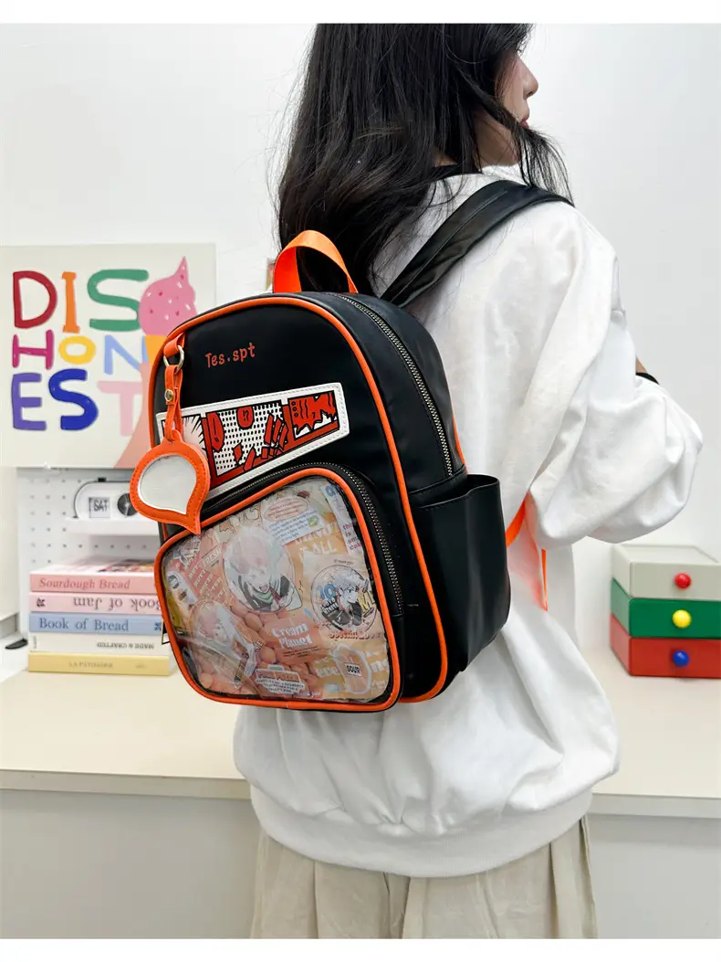 Cartoon Student Backpacks Transparent School Bag Set — feature 19