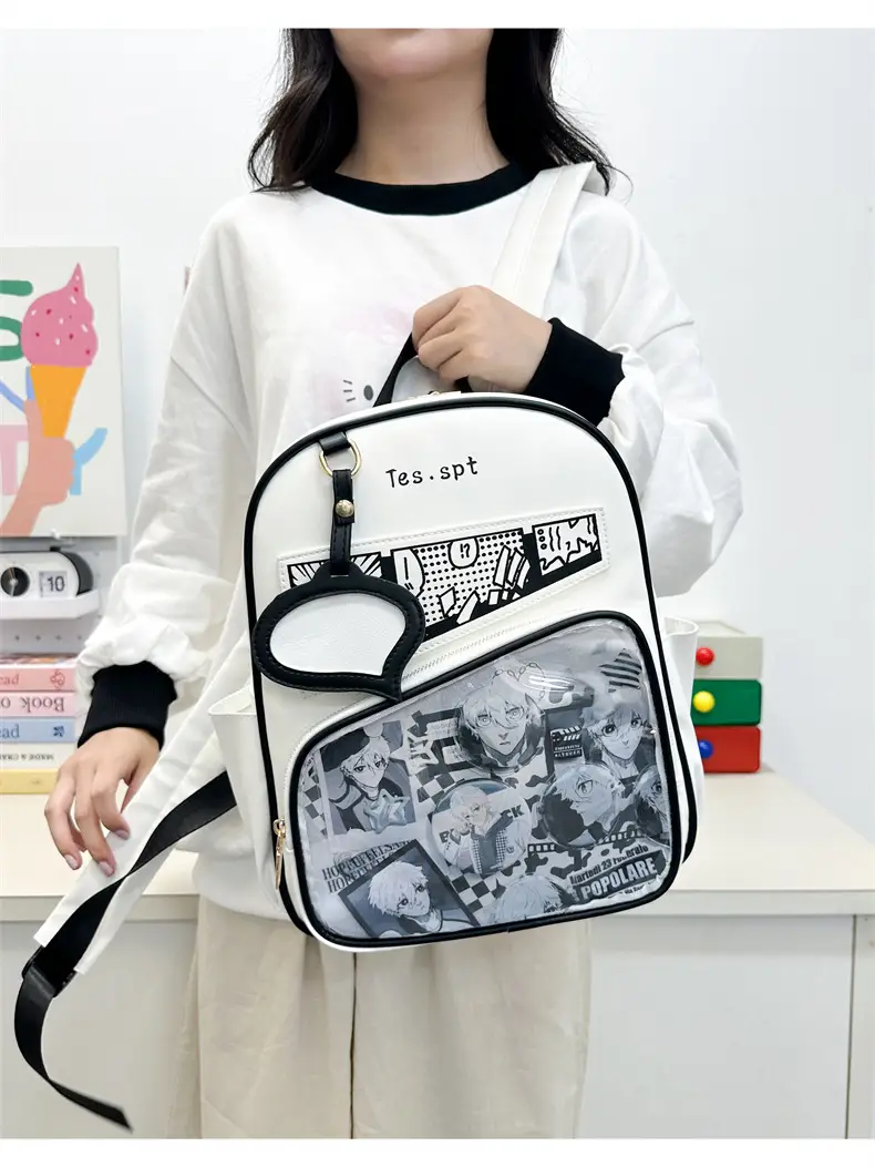 Cartoon Student Backpacks Transparent School Bag Set — feature 22