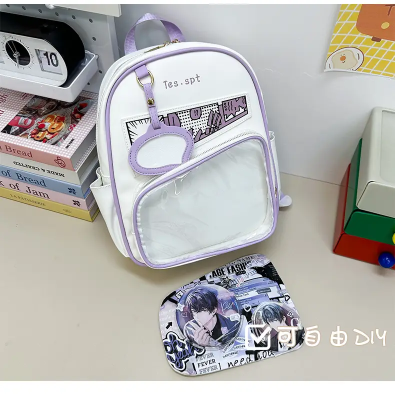 Cartoon Student Backpacks Transparent School Bag Set — feature 4