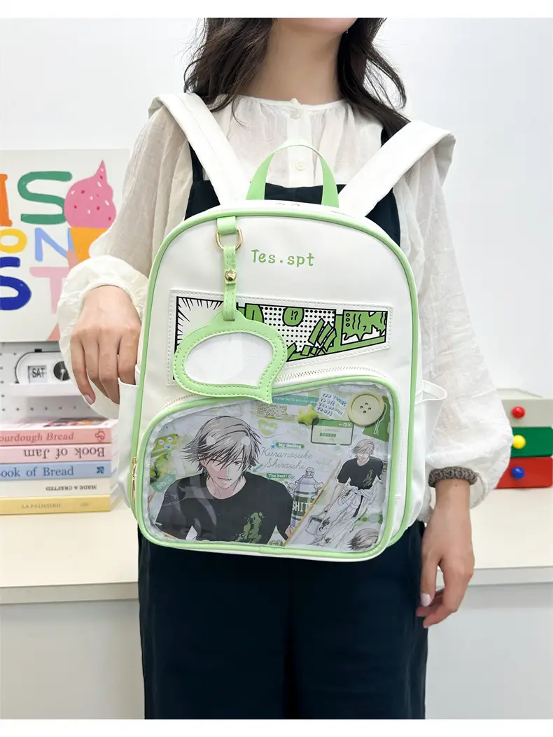 Cartoon Student Backpacks Transparent School Bag Set — feature 7
