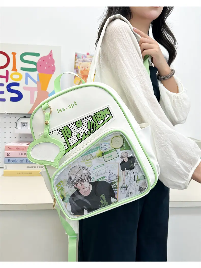 Cartoon Student Backpacks Transparent School Bag Set — feature 8